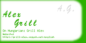 alex grill business card